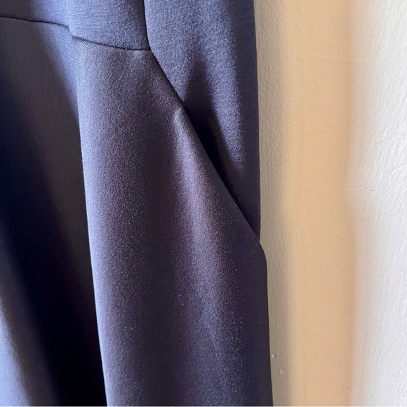 COS Navy Blue Scuba Dress with Irregular High Low Hem, Size M - Picture 13 of 14